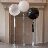 Большие шары черного, белого и прозрачного цвета, 70 см, 3 штуки