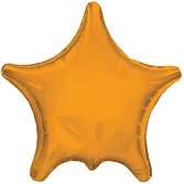 Оранжевая звезда шарик металлик 22 дюйма
