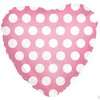 Розовое сердце в белый горошек шарик из фольги превю