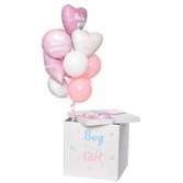 Коробка гендерная с розовыми шарами
