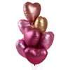 Сердце сатин малиновый бургундий шарик из фольги 45 см превю 4