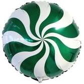 Зеленая конфетка леденец шарик из фольги