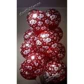 Красные шары с сердечками, 35 см