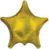 Золотая голографическая звезда шарик, 22 дюйма превю
