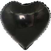 Чёрное сердце шарик, 18 дюймов