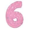Цифра 6 шесть розовая шарик с искрами превю