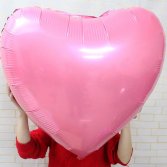 Большое розовое сердце шарик 32 дюйма
