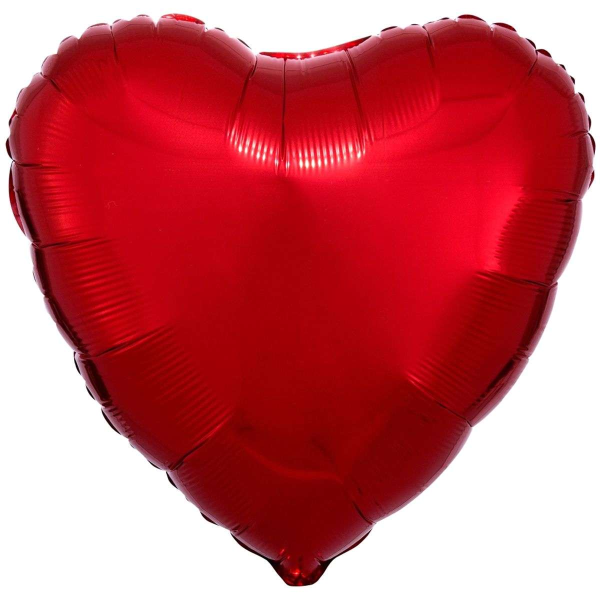 Красное сердце шарик из фольги 40-45см картинка