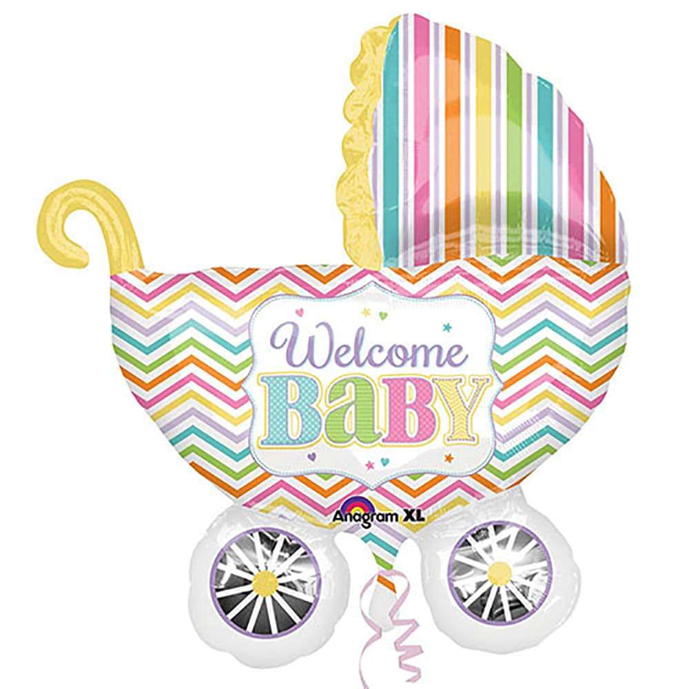 Коляска «Welcome baby» шарик из фольги картинка