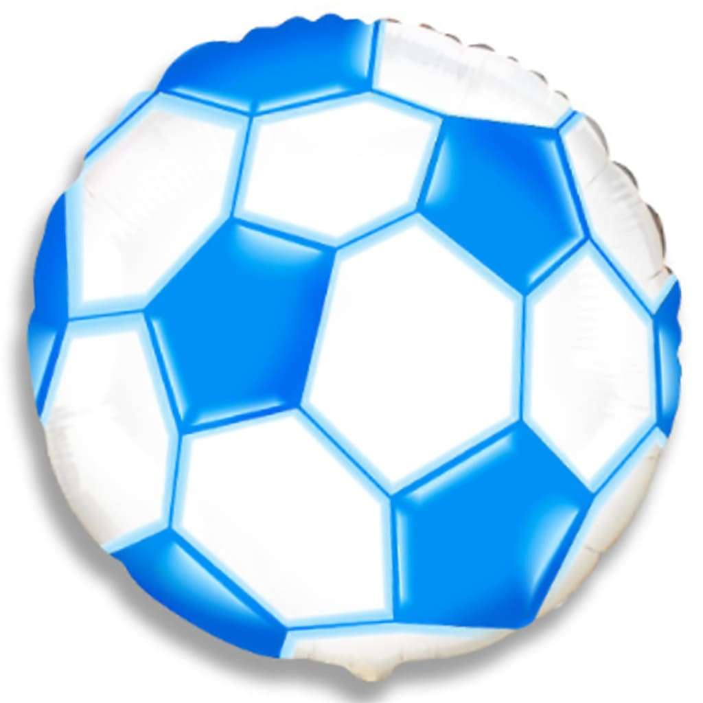 Футбольный мяч синий шарик из фольги картинка