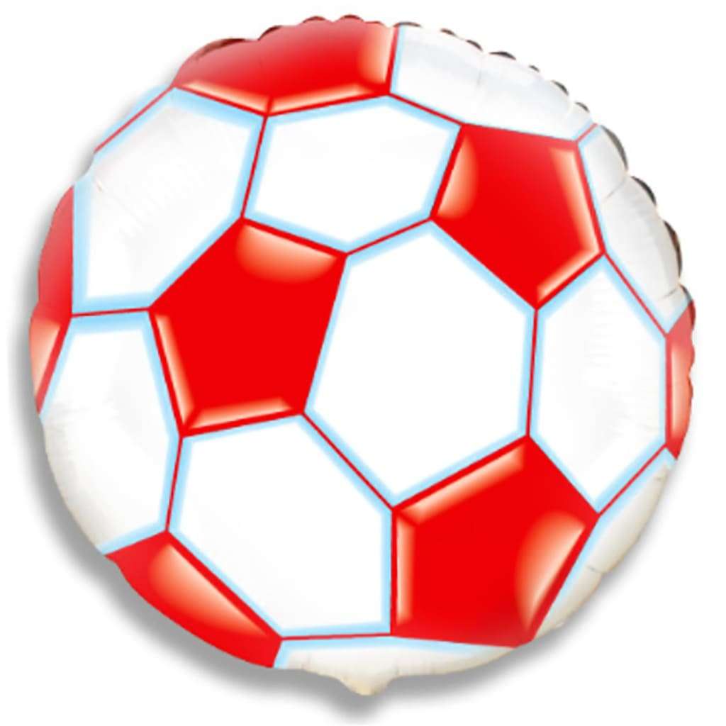 Футбольный мяч красный шарик с гелием картинка