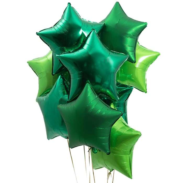 Зелёная звезда шарик, 18 дюймов картинка 2