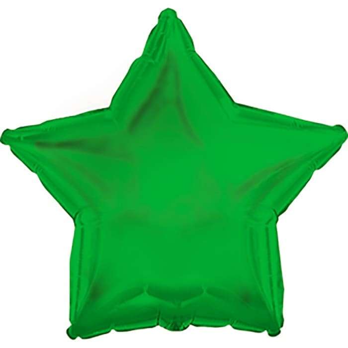 Зелёная звезда шарик, 18 дюймов картинка 3