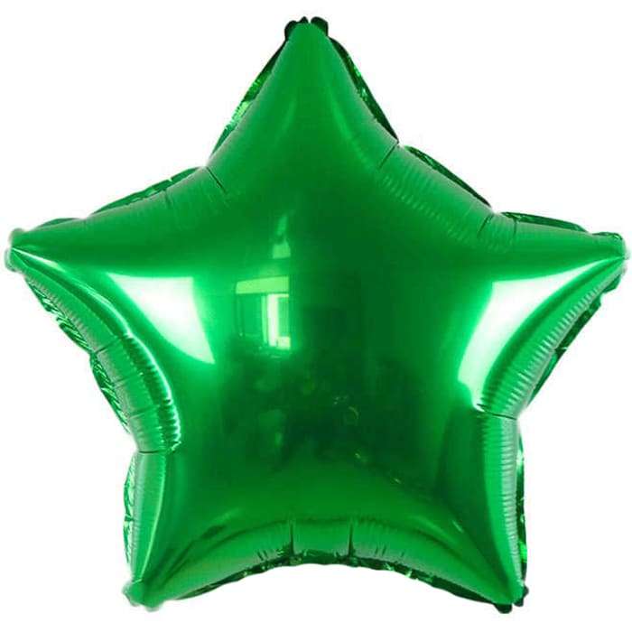 Зелёная звезда шарик, 18 дюймов картинка