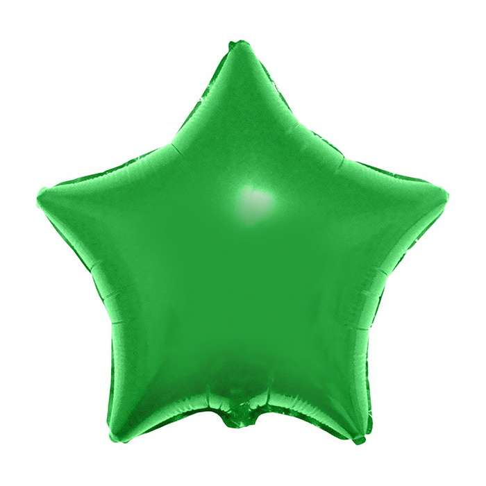 Звезда зеленая металлик 32'' шарик из фольги картинка