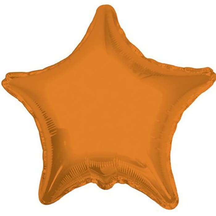 Оранжевая звезда шарик металлик 22 дюйма картинка 2