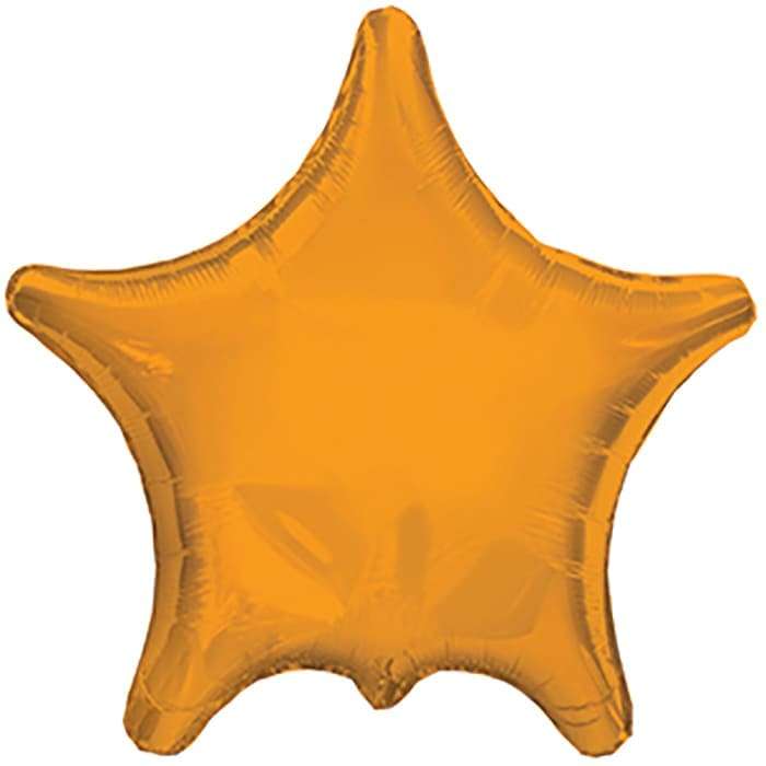 Оранжевая звезда шарик металлик 22 дюйма картинка
