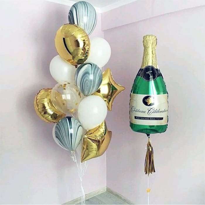 Бутылка Шампанского большая фольгированный шар картинка 3