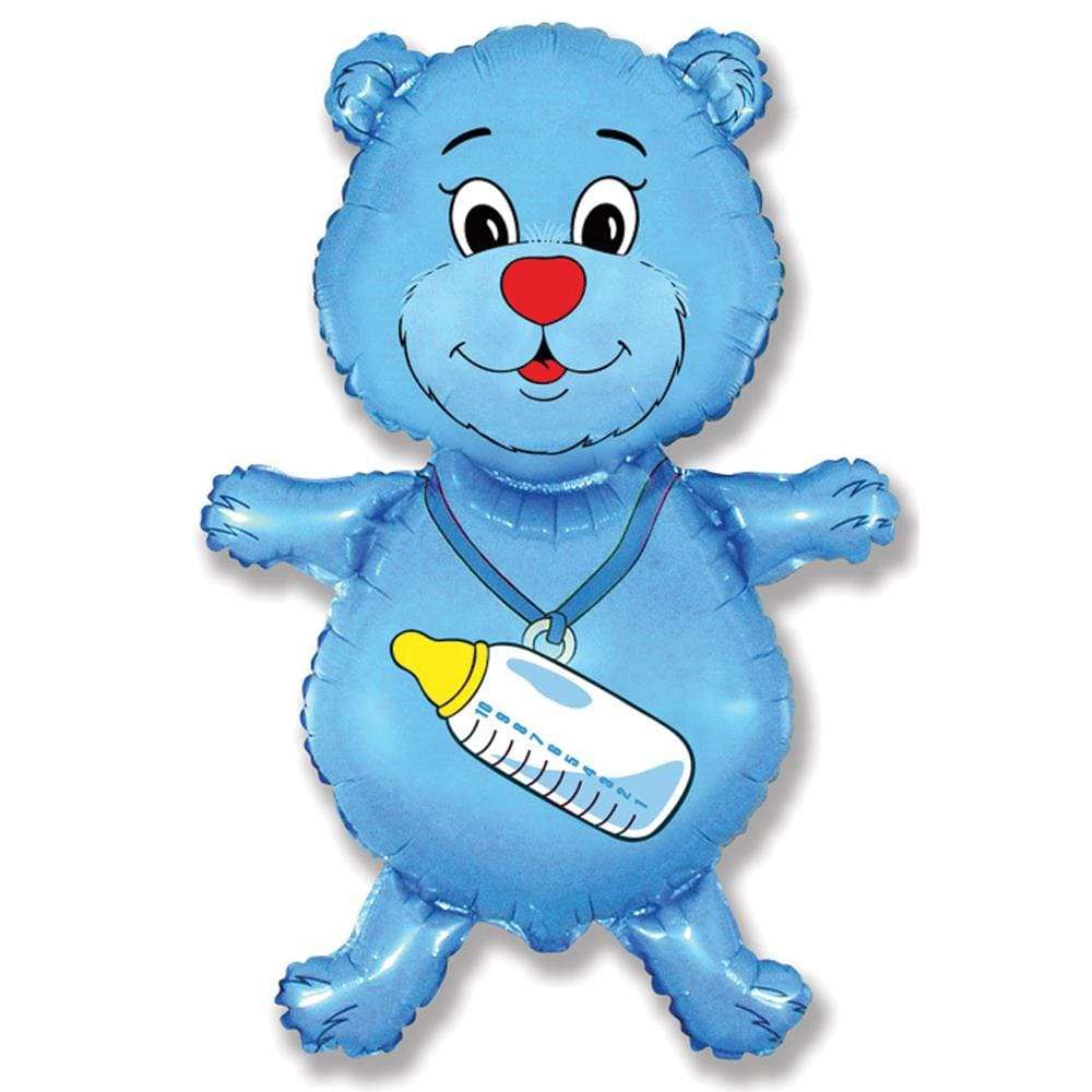 Шарик «Голубой мишка с бутылочкой» картинка