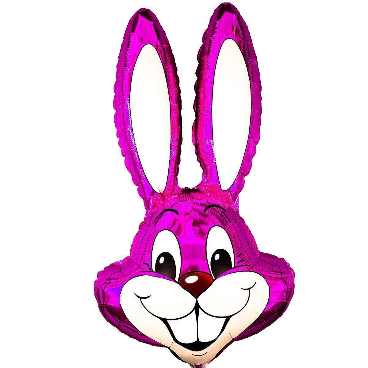 Голова кролика розовый шарик из фольги картинка 2