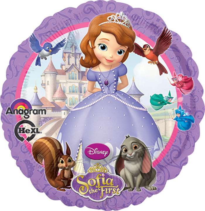 Принцесса София со зверушками гелиевый шарик картинка