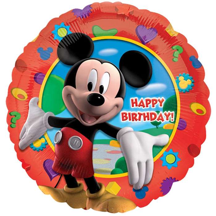 Микки Мауз с Днем Рождения шарик из фольги картинка