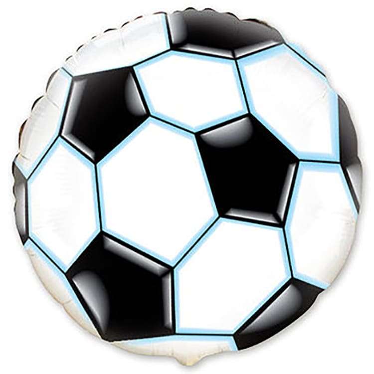 Футбольный мяч черный шарик из фольги картинка