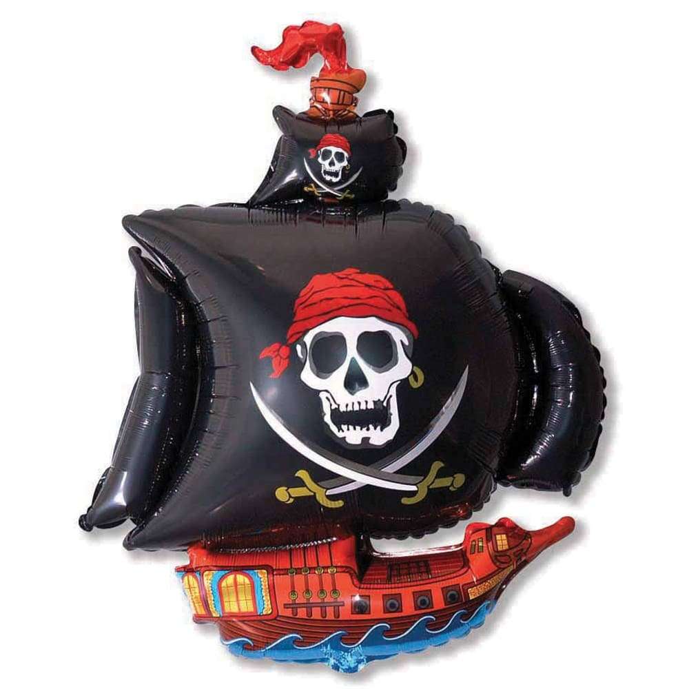 Шарик «Чёрный пиратский корабль» картинка
