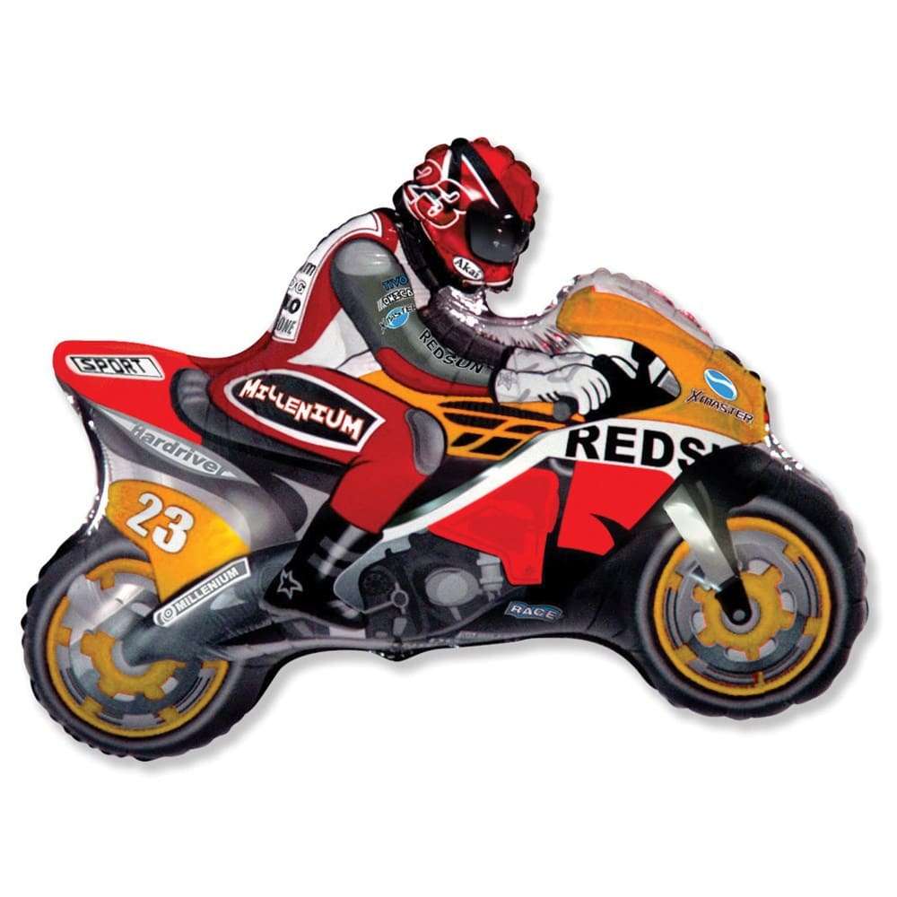 Шарик «Мотоциклист красный» картинка 3