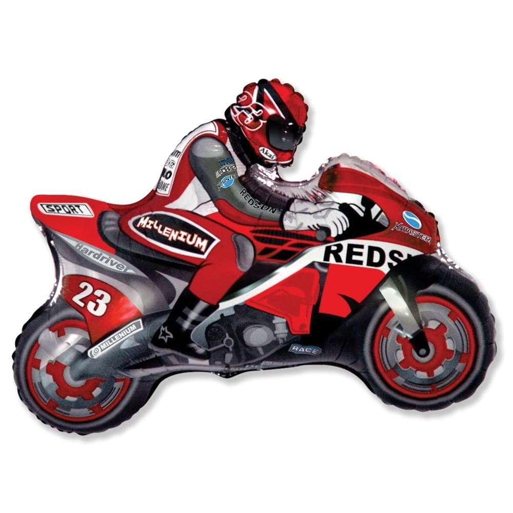 Шарик «Мотоциклист красный» картинка