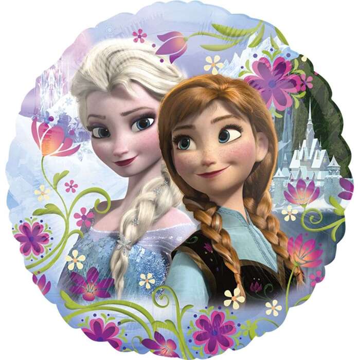 Принцессы Анна и Эльза круглый шарик картинка