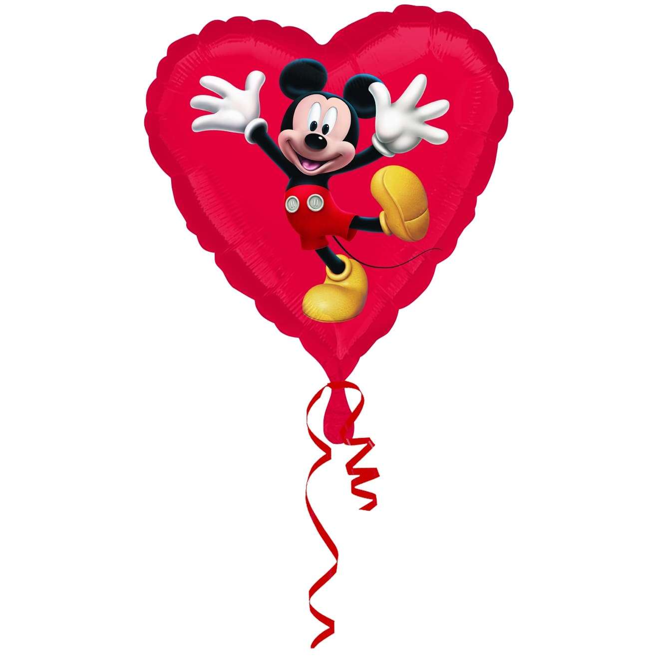 Микки Маус красное сердце шарик картинка