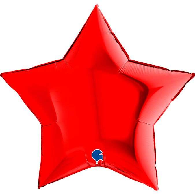 Звезда красная 36 дюймов шарик металлик из фольги картинка