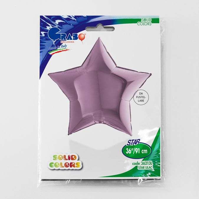 Звезда лиловая металлик 36 дюймов шарик из фольги картинка 3