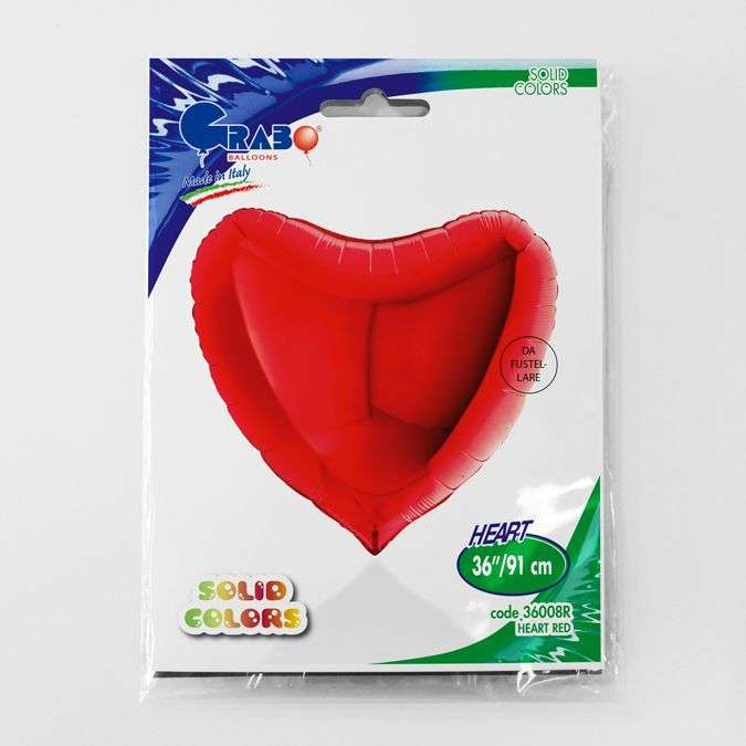 Красное сердце большой фольгированный шар  картинка 2