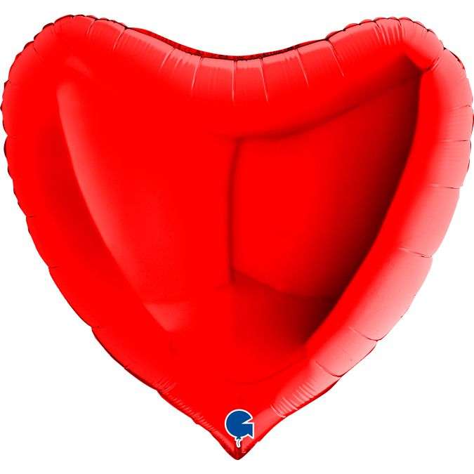 Красное сердце большой фольгированный шар  картинка