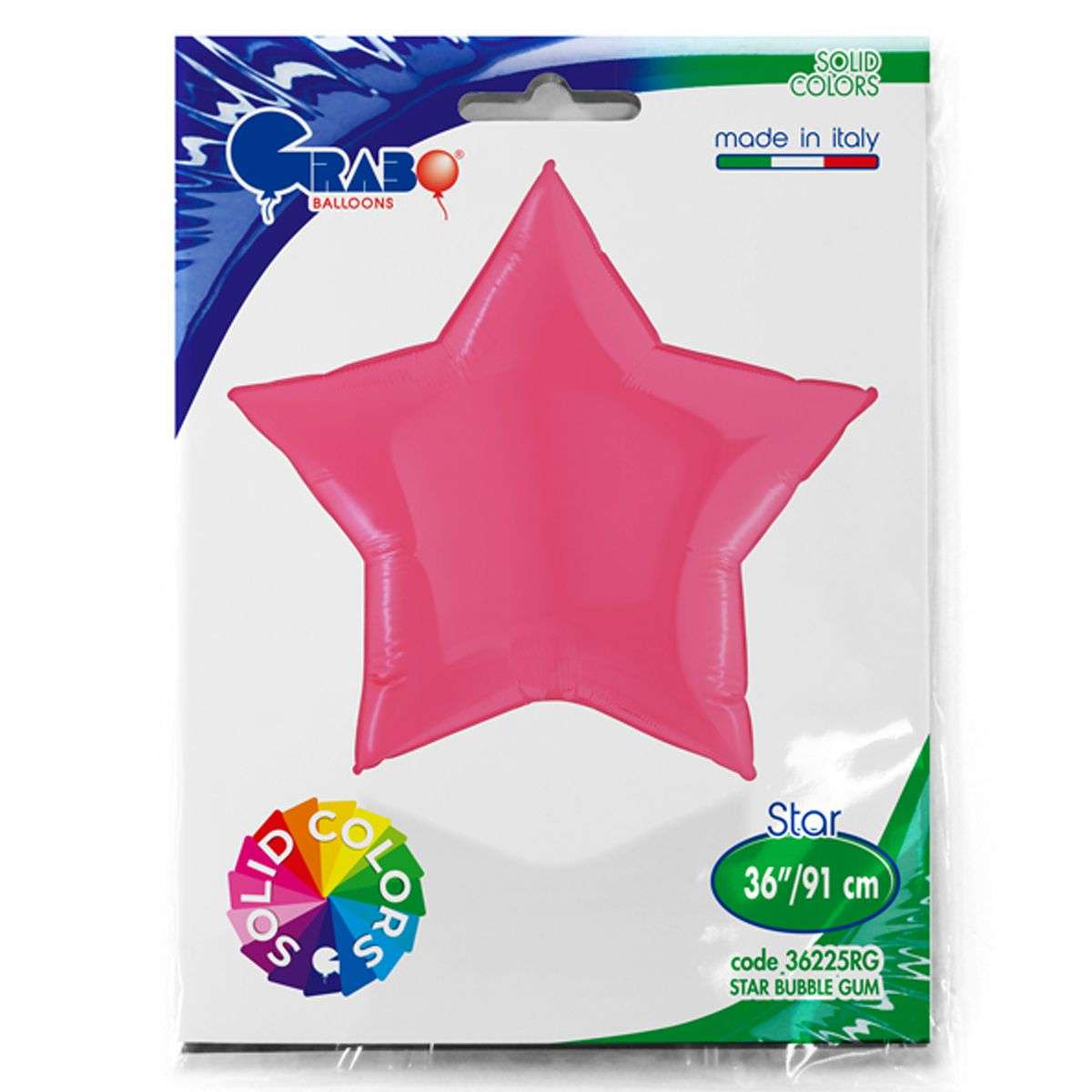 Звезда цвета bubble gum металлик 36 дюймов шарик из фольги картинка 2