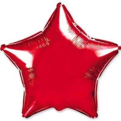 Звезда красная 32 дюйма шарик из фольги картинка
