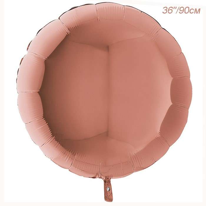 Большой круг розовое золото шарик из фольги 36 дюймов картинка