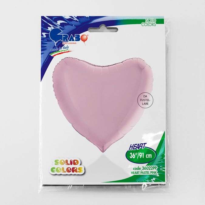 Сердце розовое пастель 36 дюймов шарик из фольги картинка 2