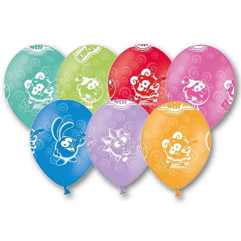 «Смешарики» разноцветные шары, 35см картинка