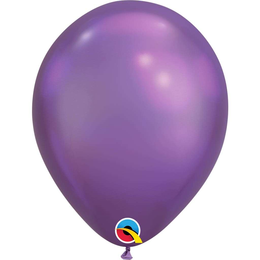 ХРОМ фиолетовые шарики, 32см, Qualatex (Америка, США) картинка