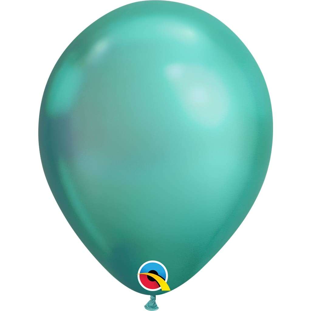 ХРОМ зеленые шарики, 32см, Qualatex (Америка, США) картинка