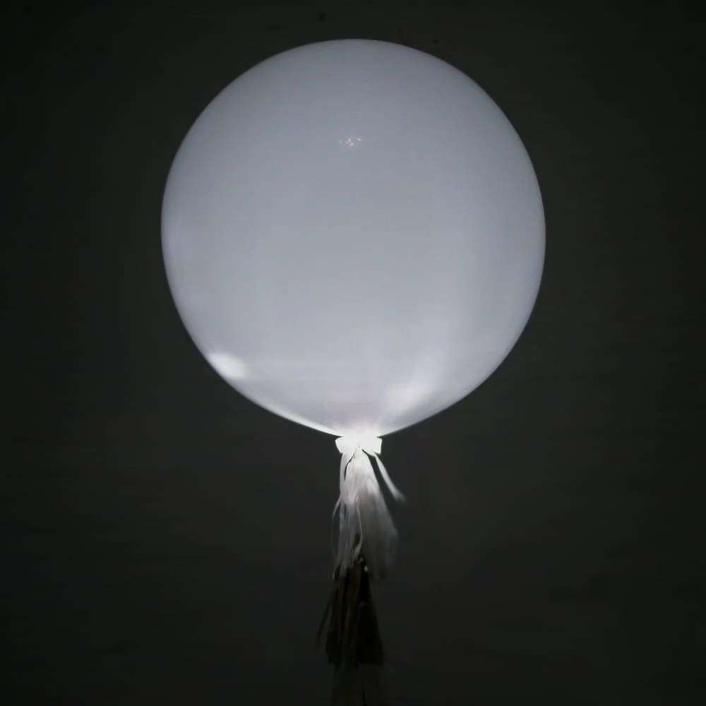 Большой светящийся белый шарик 70см картинка