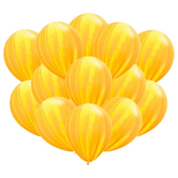 Агат жёлто оранжевые шарики 35см (Qualatex Америка) картинка 4