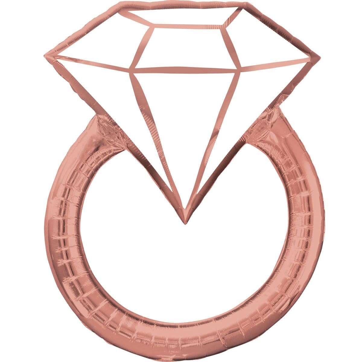 Шарик «Обручальное свадебное кольцо с бриллиантом» картинка