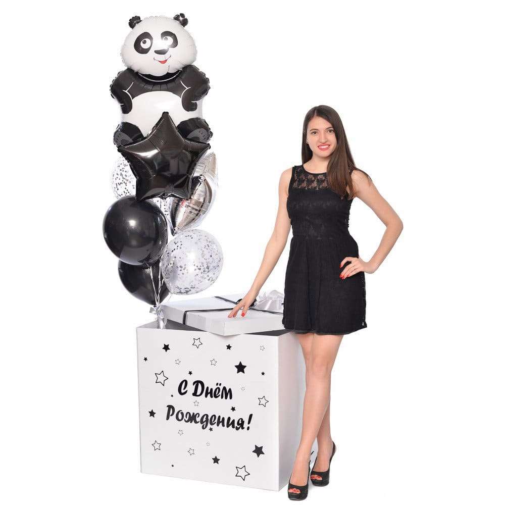 Коробка с шарами Панда ребенку картинка 2
