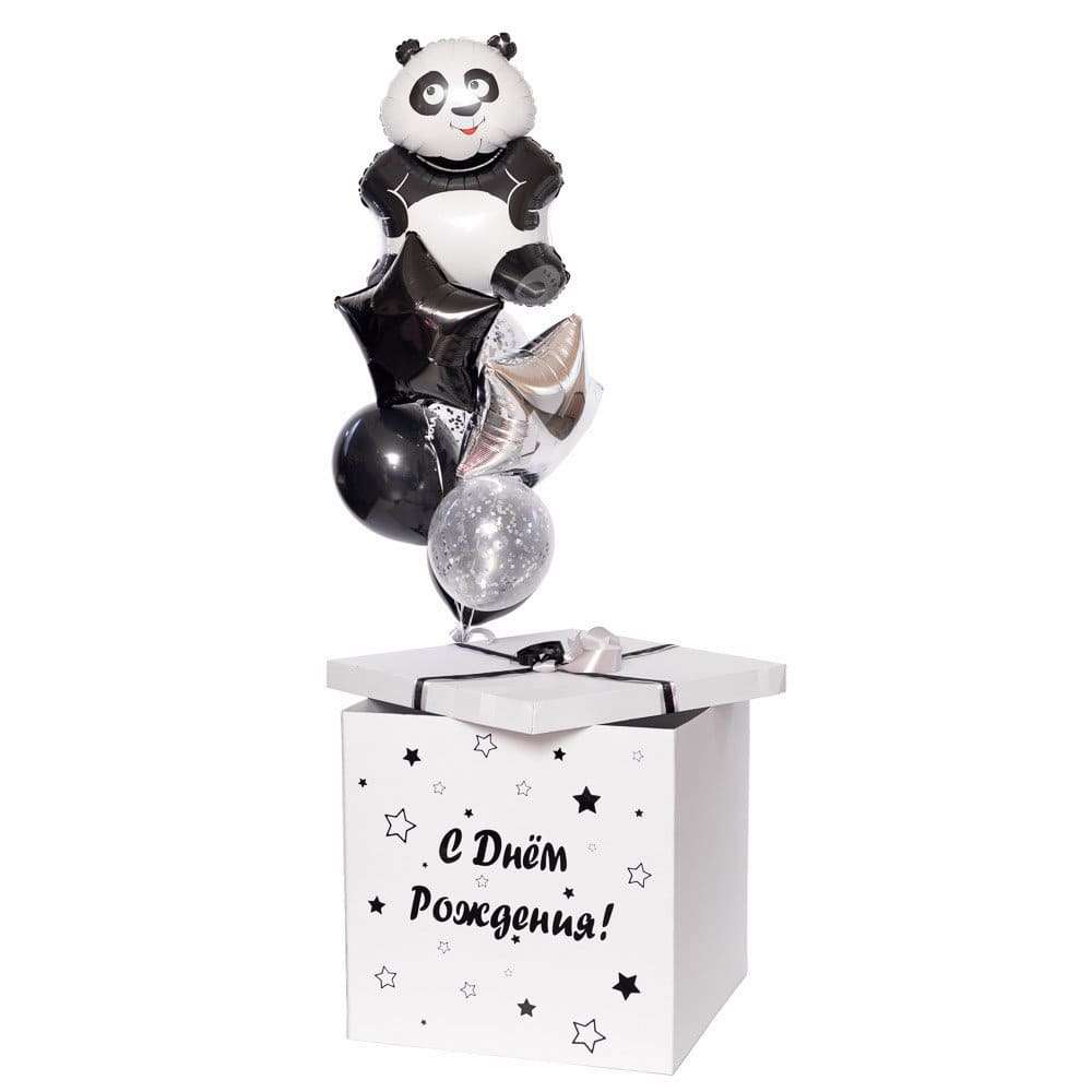 Коробка с шарами Панда ребенку картинка