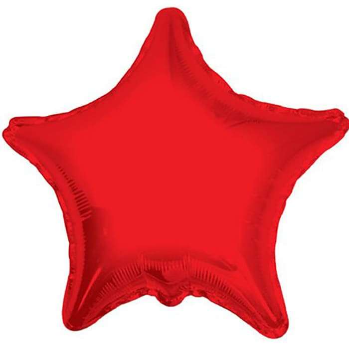 Красная звезда шар из фольги 50-55см картинка
