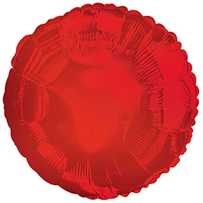 Красный круг шарик из фольги металлик 40-45 см картинка 2